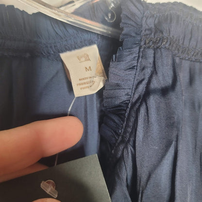 Scotch & Soda Blue Size Medium Blouse Top Long Sleeve $115 Style 158921 Ruffle
