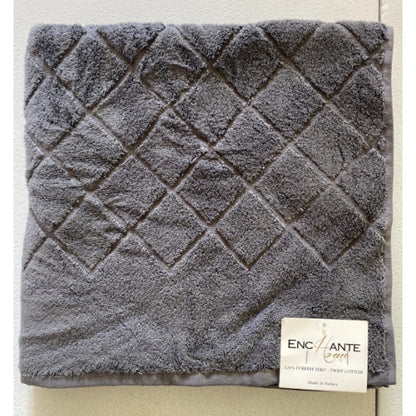 Enchante House Turkish Cotton Gracious Bath towel 28" x 54" Anthracite Geometric