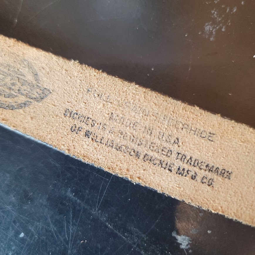 Dickies Brown Top Grain Cowhide Leather Belt Size 38 Heavy Duty Work