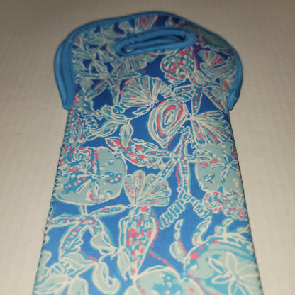 Lilly Pulitzer wine neoprene tote Pop Pop into Deep Print Travel Beach Bottle