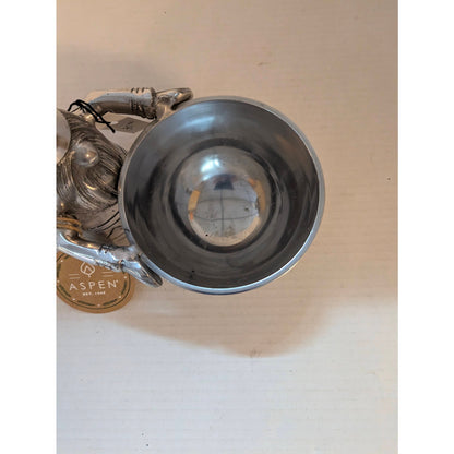 Aspen Home Metal Gnome Serving Bowl Character Candy Dish Cast Aluminum 6.5"