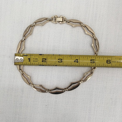 Vintage 1960s signed SPERRY scalloped silver tone choker necklace 10" Long