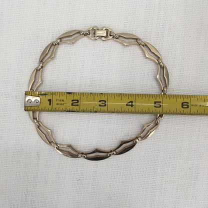 Vintage 1960s signed SPERRY scalloped silver tone choker necklace 10" Long