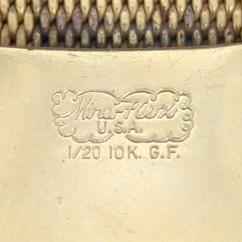 Vintage Waltham Incabloc 17 Jewel Oval Gold Tone Mechanical Wristwatch Mesh Band