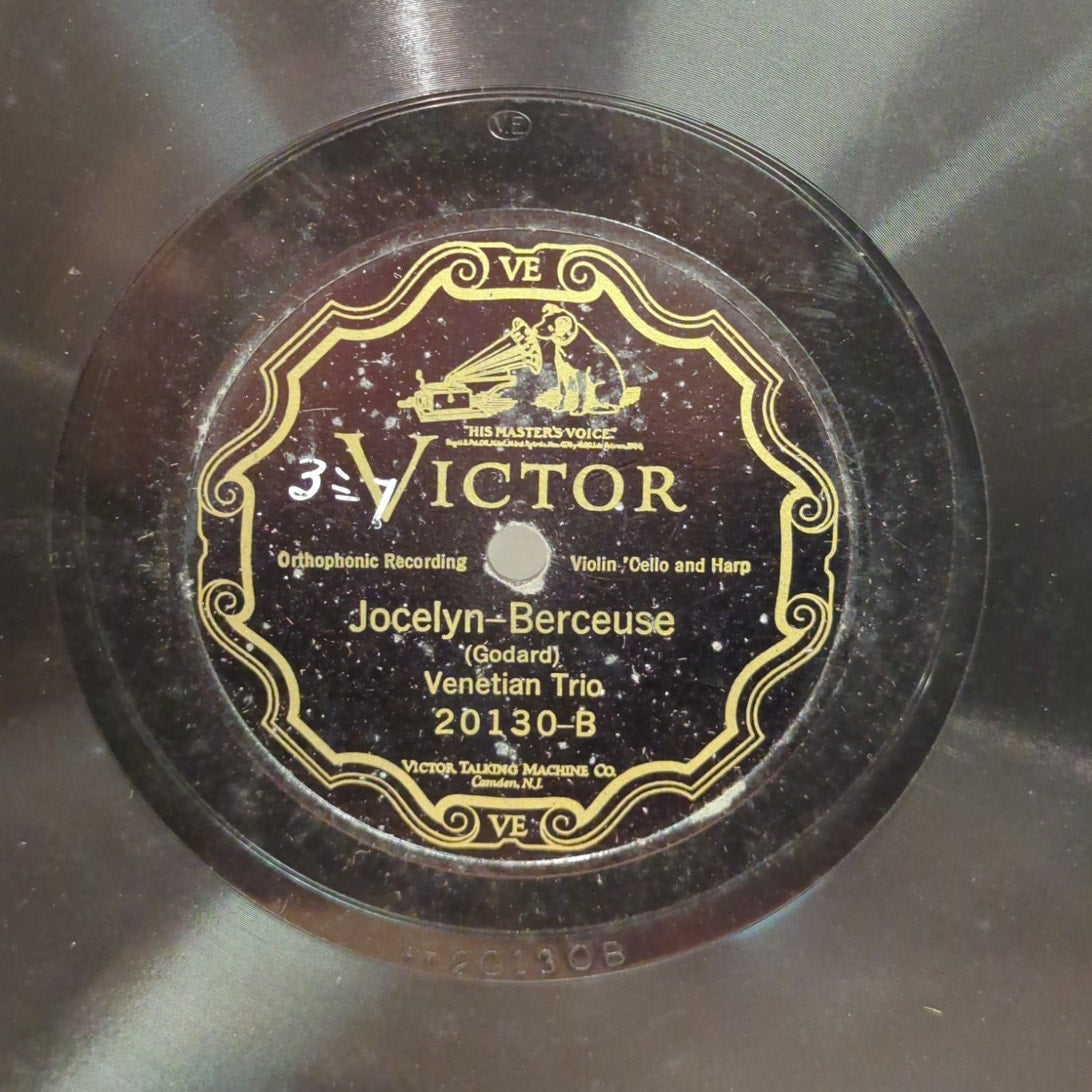 Vintage 78 Record LP Album Disc Shellac Vinyl Venetian Trio 20130 ...