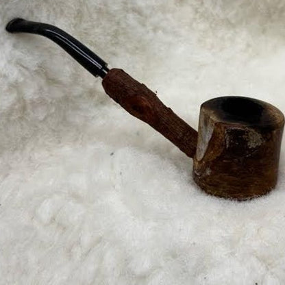 Vintage Bespoke Artisan Live Edge Briar Pipe Artisan OOAK Olice Briar Burl Folk