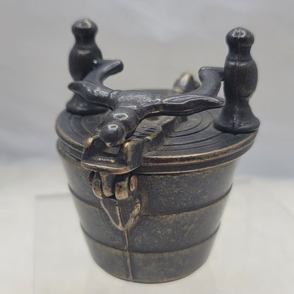 Antique Bronze Nesting Apothecary Cup Weights Set 17-19th Century Dark Academia