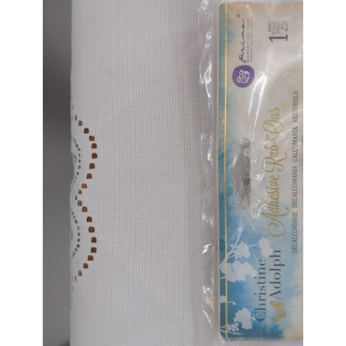 Christine Adolph for Prima Marketing "Adhesive Rub-On Pins" Transfer