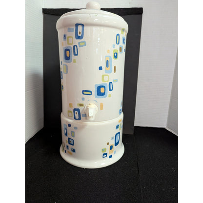 DesignPac Mid Century Modern Geometric Ceramic Beverage Dispenser