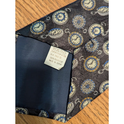 studio 890 blue Men's Necktie Tie Pocketwatch Timepiece collector