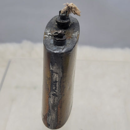 Vintage Brass Wick Table Lighter Antique Military Trench Art Steampunk Gothic