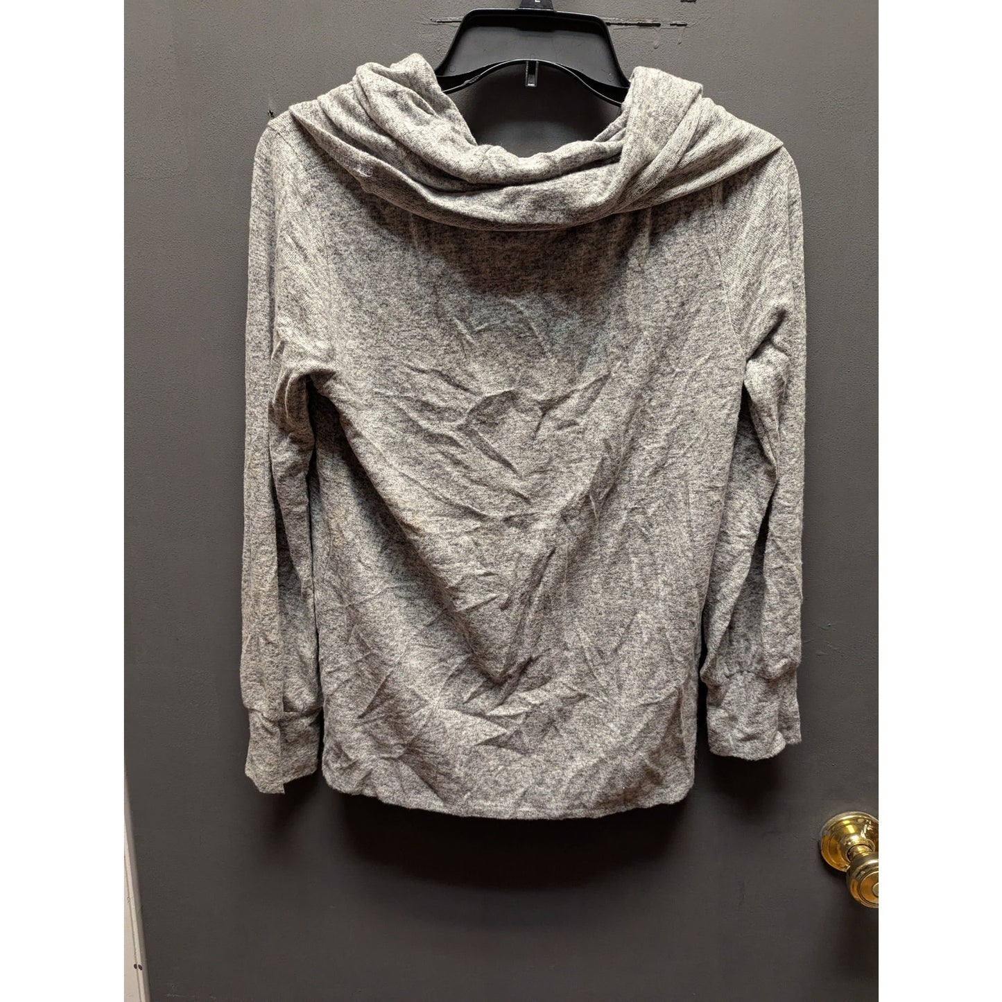Gibson Gray Cowl Neck Long Sleeve Top Size XS NWT