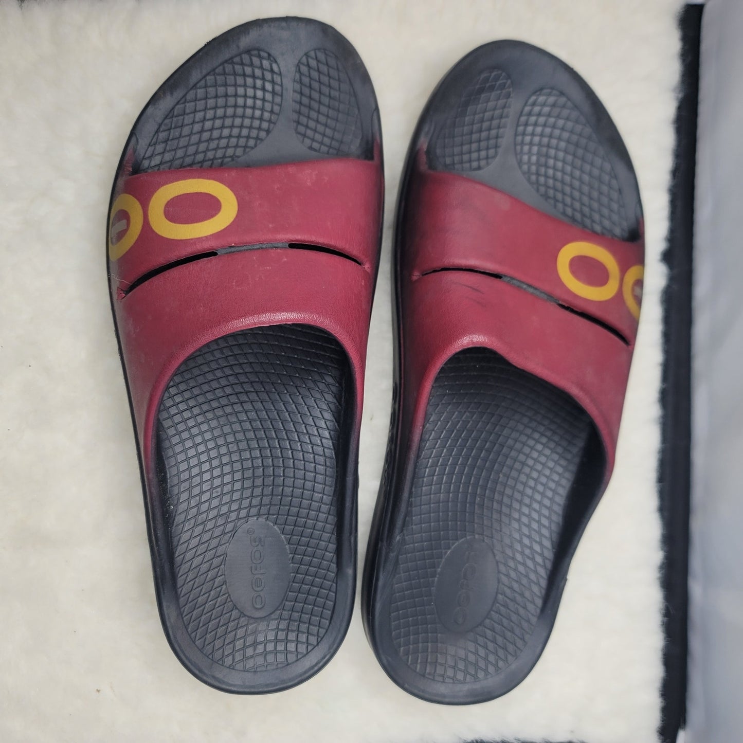 OOFOS OOahh Sport Slide Sandals Men's 12 / Women's 14 Cabernet Recovery Shoes