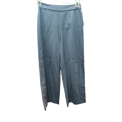 Antonio Melani Dusty Blue Side Zip Wide Leg Trousers Career Coastal Clean Sze 2
