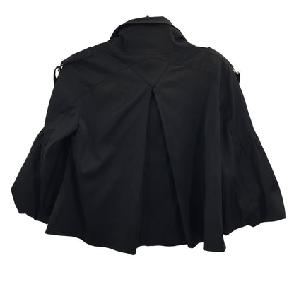 Cache 2pc Set Full Zip Cropped Jacket Flare Sleeves Black Medium Pants Multi zip