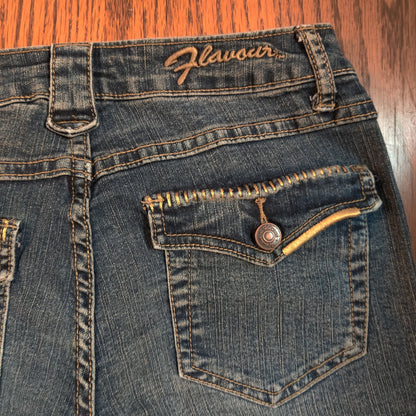 Flavour by Bubblegum Vintage Flare Jeans Blue Denim Retro Y2K Aesthetic Size 4P