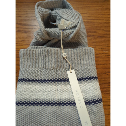 Caslon NWT Grey Striped Knit Swing Tank Top Size Large Textured Sleeveless
