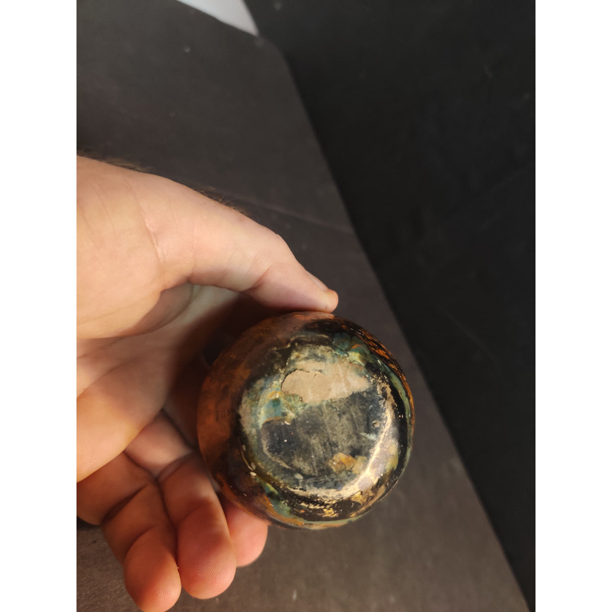 Vintage 3.6" Marbled Studio Pottery Miniature Vase Swirl Art Ceramic