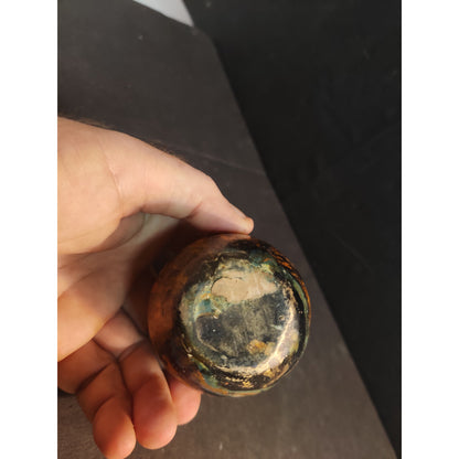 Vintage 3.6" Marbled Studio Pottery Miniature Vase Swirl Art Ceramic