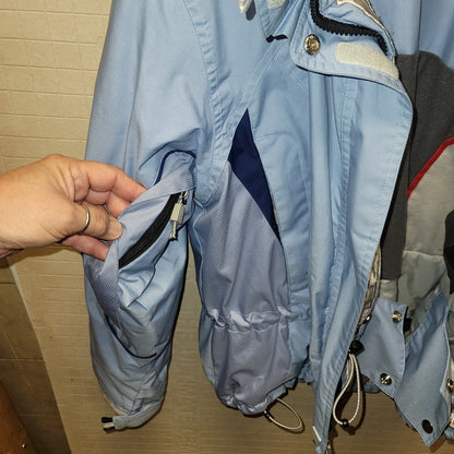 Marker Women's Light Blue Ski Jacket Snow Snowboard Coat Hood High Performance