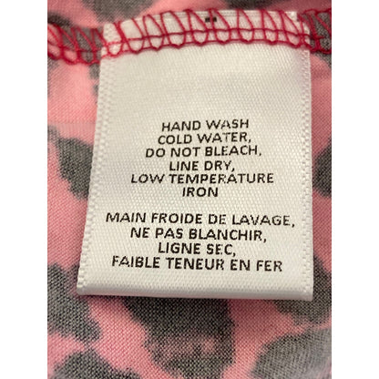 Fraiche by J Sleeveless High Collar Animal Print Mini Dress Sz Medium Pink NWT