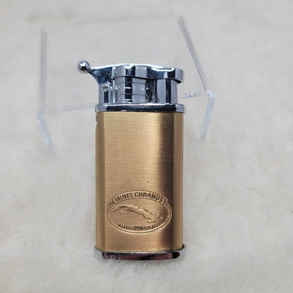 Vintage Minis Cubanos Cigar Brass Gas Pocket Lighter Tobacciana MidCentury Retro