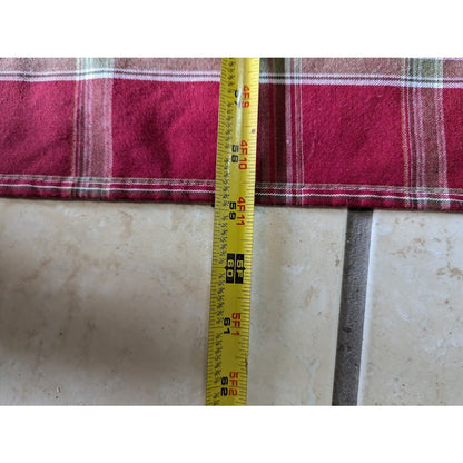 Vintage Holiday Rectangular tablecloth Red Sage Gold Cream striped 59" x 115