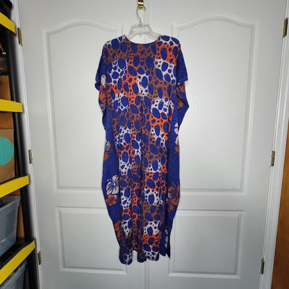Womens House Dress ONE SIZE fits most Kaftan Beach CoverUp Cotton Colorful NEW