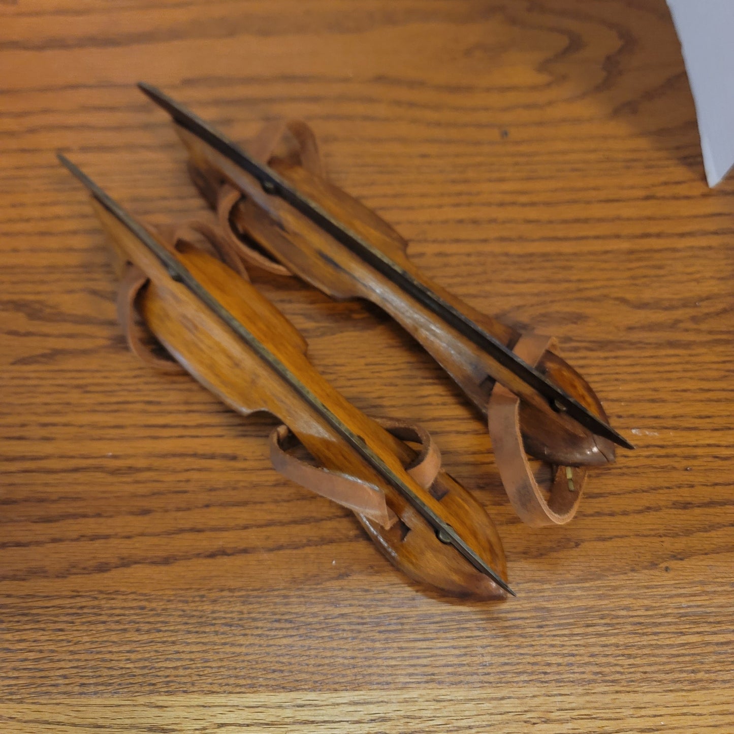 Vintage J. Nooitgedagt & Zonen Akkrum Wooden Ice Skates Dutch Antique Pair