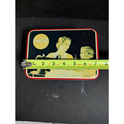 Vintage Coca-Cola Nostalgic Tin Box with Singer Sewing Machine Motif