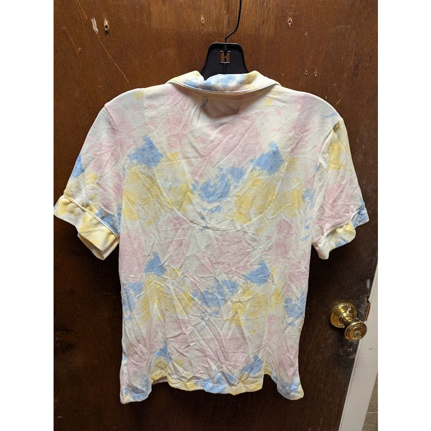 NEW Medium KIKIT Tie Dye Clouds Short Sleeves Pajamas Tops NEW