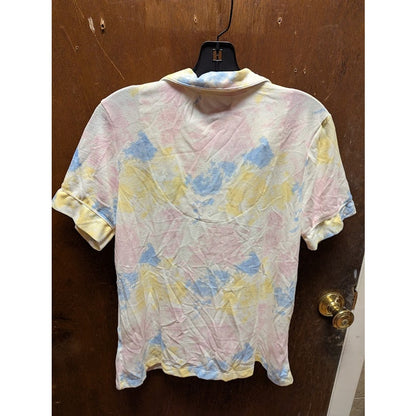 NEW Medium KIKIT Tie Dye Clouds Short Sleeves Pajamas Tops NEW