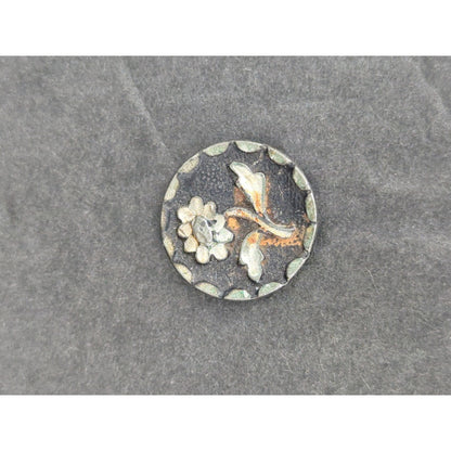 LOT PP of 10 Antique Vintage Victorian Brass Mixed Materials Buttons ESTATE FIND
