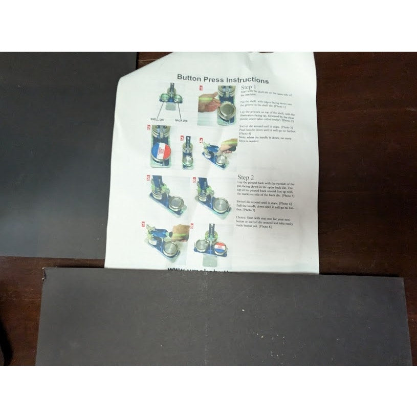 Vredestein 3" Manual Button Press machine and buttons PreOwned