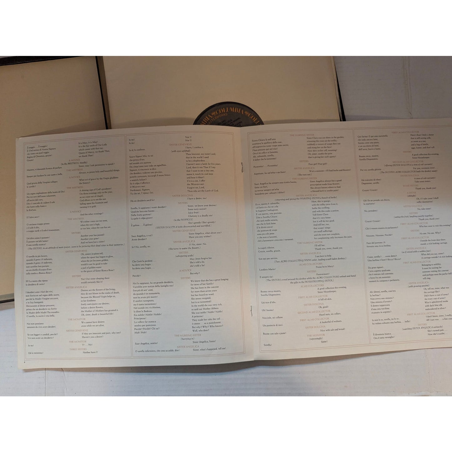 Vintage Puccini Suor Angelica Renata Scotto Columbia Masterworks M34505 Vinyl LP