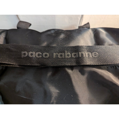 Vintage Paco Rabanne Black Duffle Bag Travel Carry On Weekender Nylon Bag