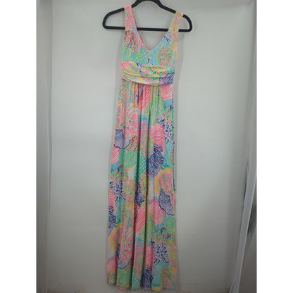 Lilly Puliter Size XS Sloane Maxi Dress Roar of the Seas Sleeveless Resort Wear