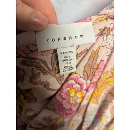 NEW TOPSHOP Topshop Floral Cutout Midi Dress Size 2 Extra Small
