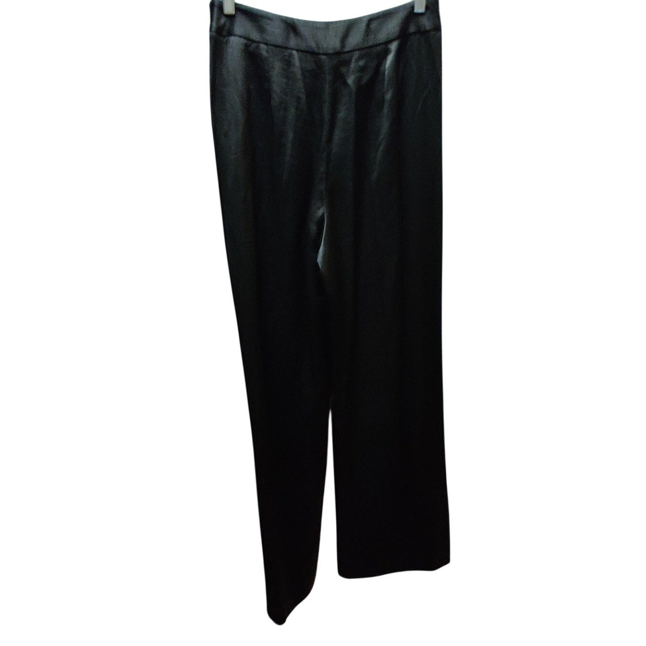 Antonio Melani Size 4 Satiny Shiny flat front side zip wide leg Pants Evening