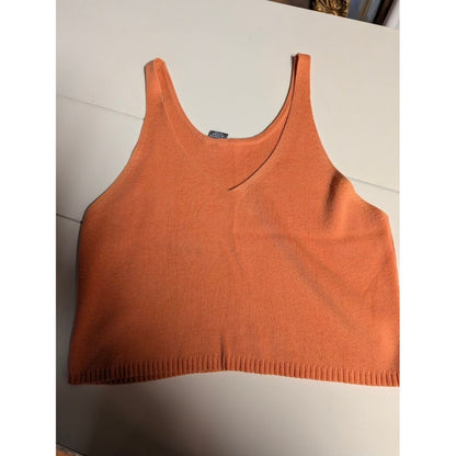 Wet Seal Small Orange Crop Top knit Size Small y2K Summer Layering Boho