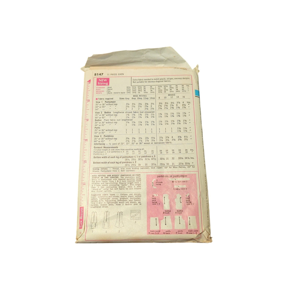 Vintage Sewing pattern Simplicity 7528 MISS Size 12