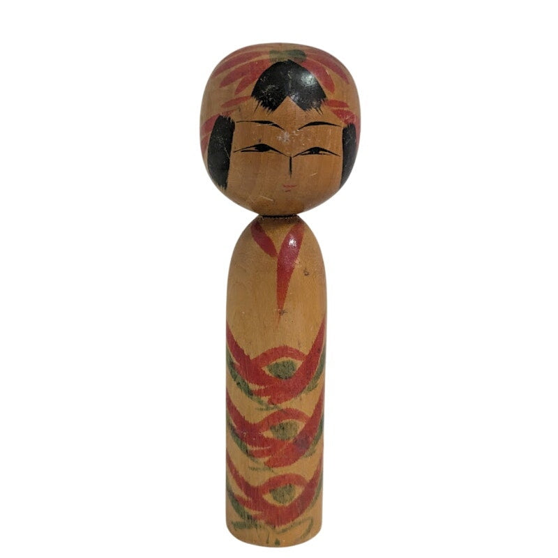 Vintage 1960s Japan Kokeshi Yamaha Doll Wood Handmade Hand Painted Japanese