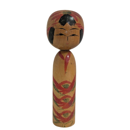 Vintage 1960s Japan Kokeshi Yamaha Doll Wood Handmade Hand Painted Japanese