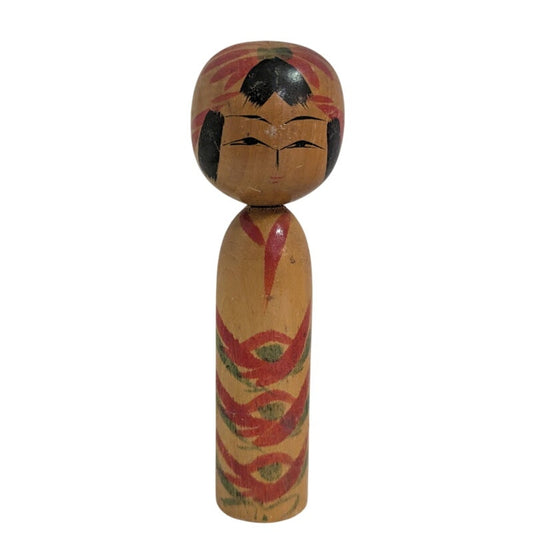 Vintage 1960s Japan Kokeshi Yamaha Doll Wood Handmade Hand Painted Japanese
