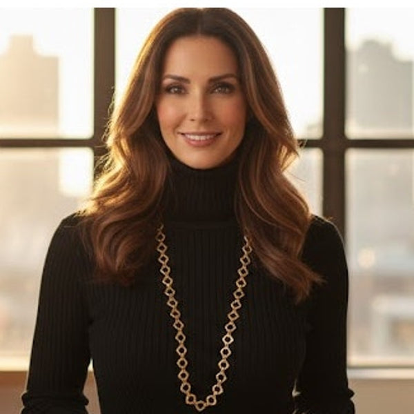 Vintage Textured Geometric Gold Tone Statement Necklace Mid Century Classic