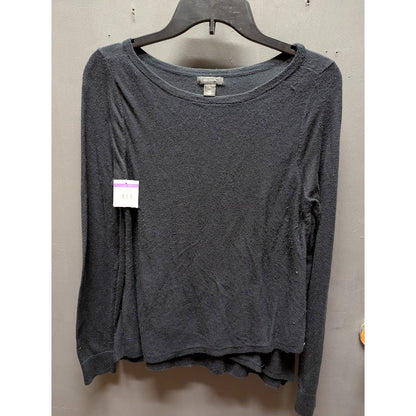 Halogen Women's Charcoal Gray Cashmere-Blend Long Sleeve Sweater Size XS