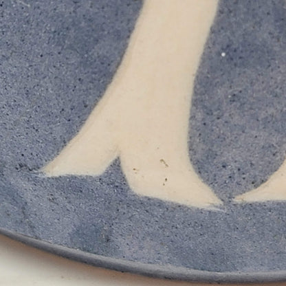 handcrafted incised vase blue white tree of life signed 1981 two trees Chuppah