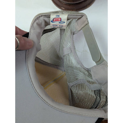 VINTAGE Otto Snap Back TRUCKER Hat Mesh Foam Cap Charlanne Farms Country Meats