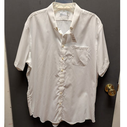 Nordstrom Trim Fit Short Sleeve Haven Shirt Top button front pocket 18 Cotton