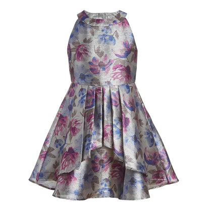 Calvin Klein Big Girl Plus Halter Neck Shimmer Dress Sz 14.5 in 500 Violet NWT